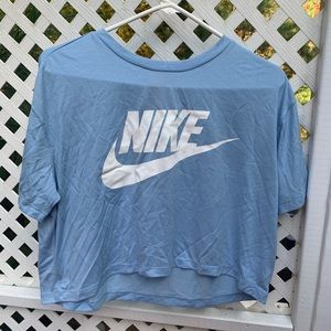 blue nike crop top